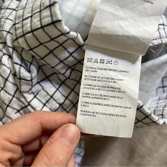 Club Monaco Cadhell White and Navy Checkered Romper Size 4 - Picture 8 of 8